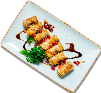 Рулетики из  баклажан